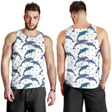 Dolphins pattern dotted background Men Tank Top