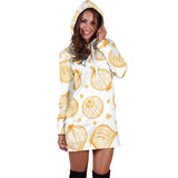 Hand Drawn Onion Pattern Women'S Hoodie Dress