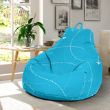 Airplane Destinations Blue Background Bean Bag Cover