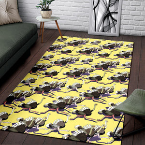 Ostrich Pattern Print Design 04 Area Rug