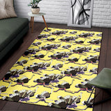 Ostrich Pattern Print Design 04 Area Rug