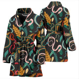 Colorful Snake Plant Pattern Women'S Bathrobe