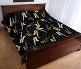 saxophone design pattern Quilt Bed Set