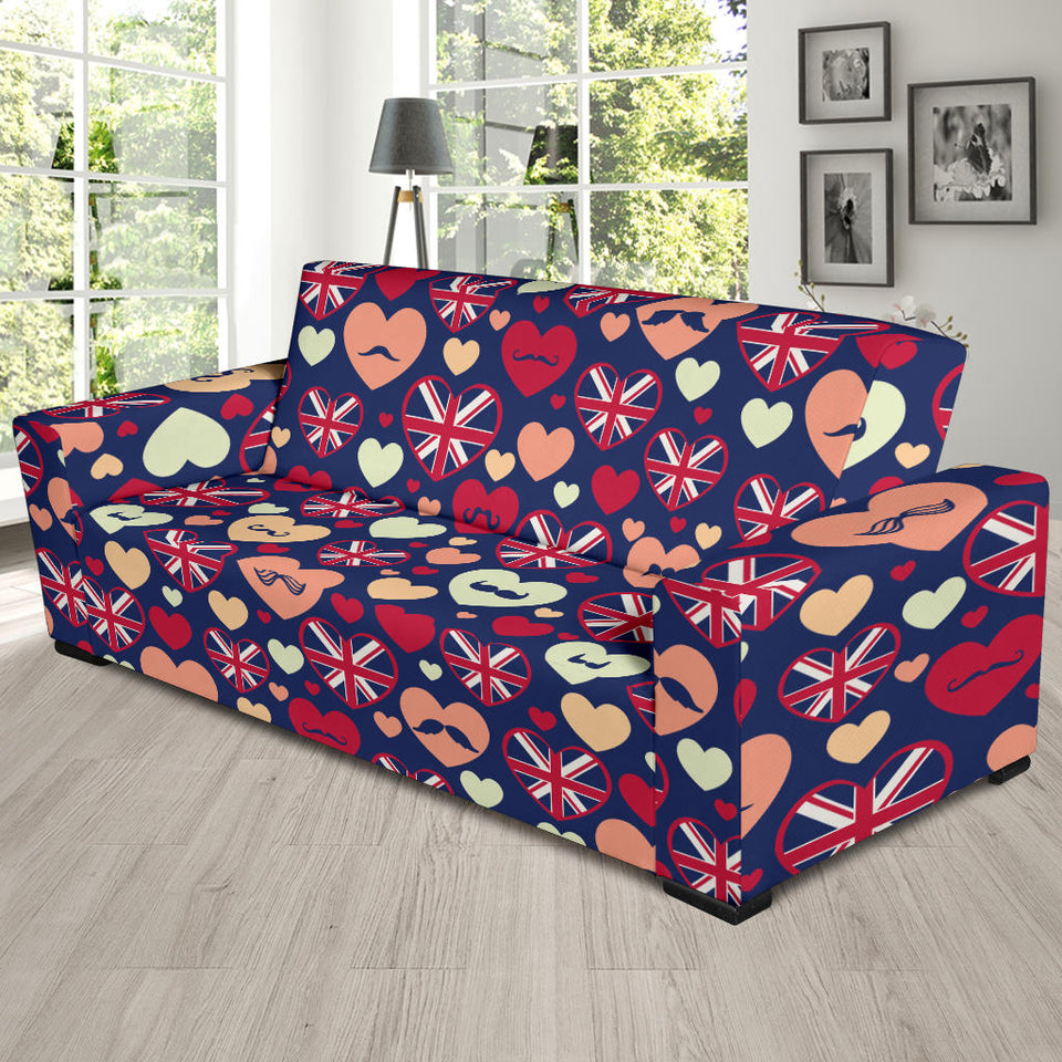British Pattern Print Design 02 Sofa Slipcover