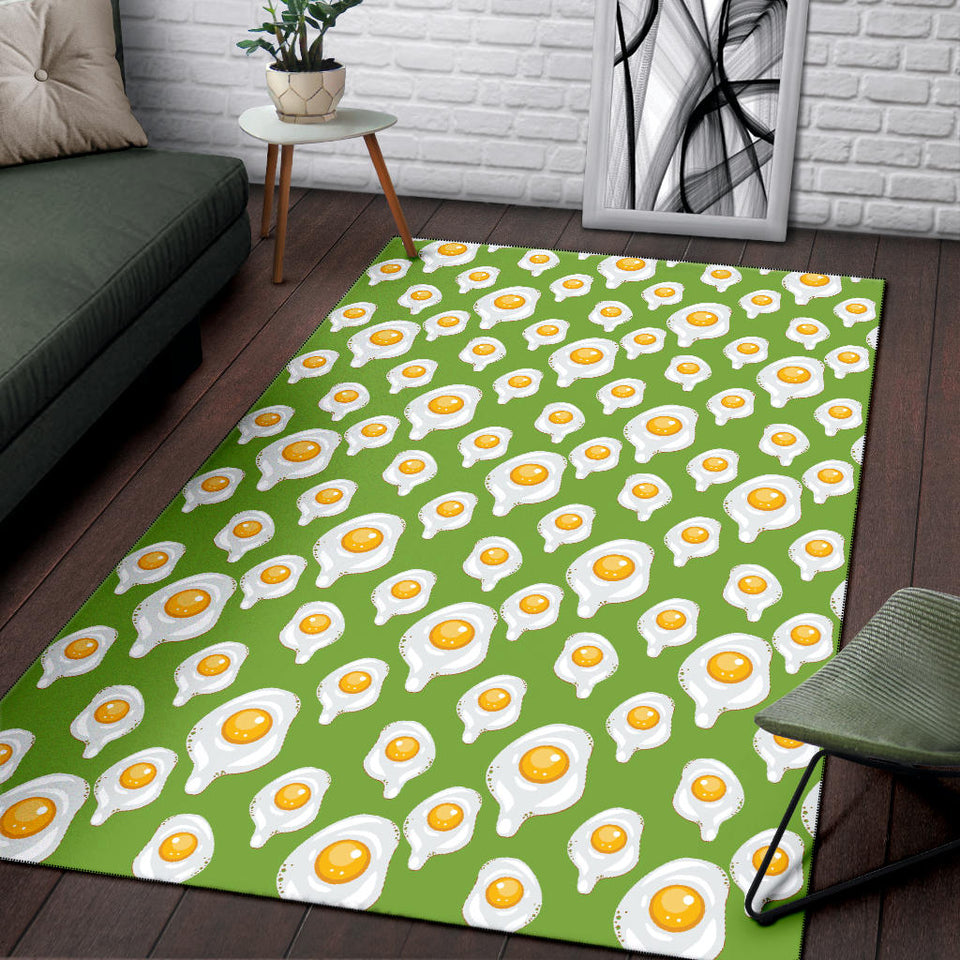 Fried Eggs Pattern Print Design 01 Area Rug