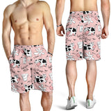 Cows Milk Product Pink Background Men Shorts