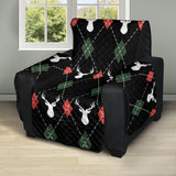 Deer Christmas new year pattern argyle Recliner Cover Protector