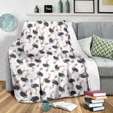 Ostrich Pattern Print Design 02 Premium Blanket