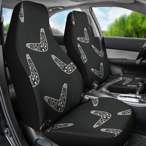 Hand Drawn Boomerang Australian Aboriginal Ornament  Universal Fit Car Seat Covers