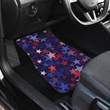 Red Blue Star Pattern Front Car Mats