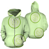 Cucumber Pattern Zip Up Hoodie