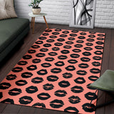 Lips Pattern Print Design 02 Area Rug