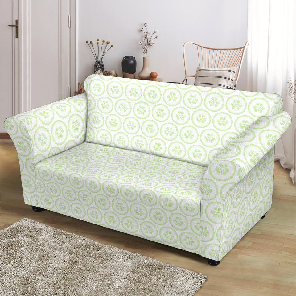 Cucumber Pattern Background Loveseat Couch Slipcover