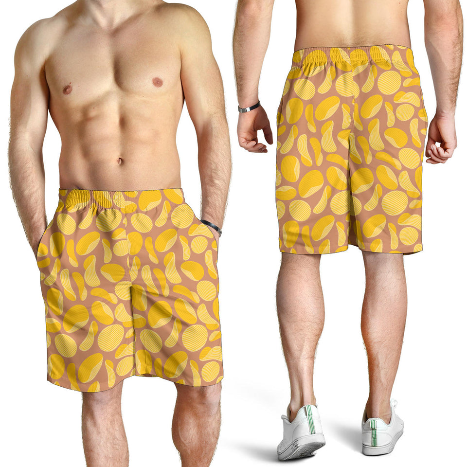 Potato Chips Pattern Print Design 01 Men Shorts