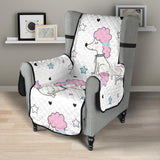 Cute poodle dog star pattern Chair Cover Protector