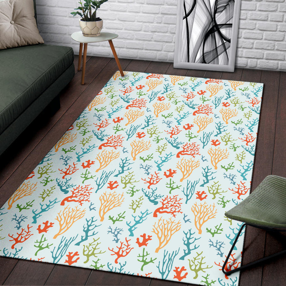 Coral Reef Pattern Print Design 02 Area Rug