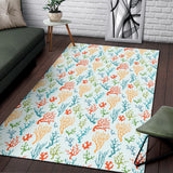 Coral Reef Pattern Print Design 02 Area Rug