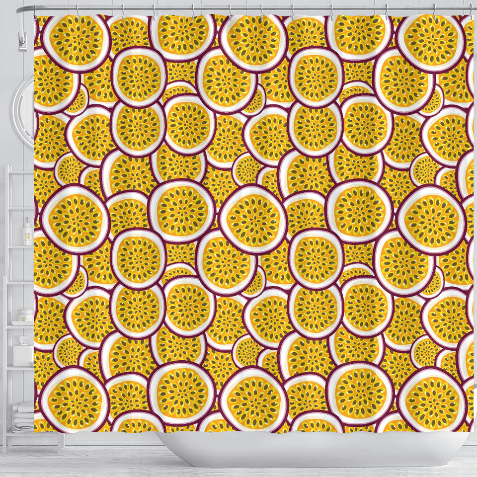 Passion Fruits Slice Pattern Shower Curtain Fulfilled In US