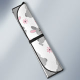 Watercolor Cute Rabbit Pattern Car Sun Shade