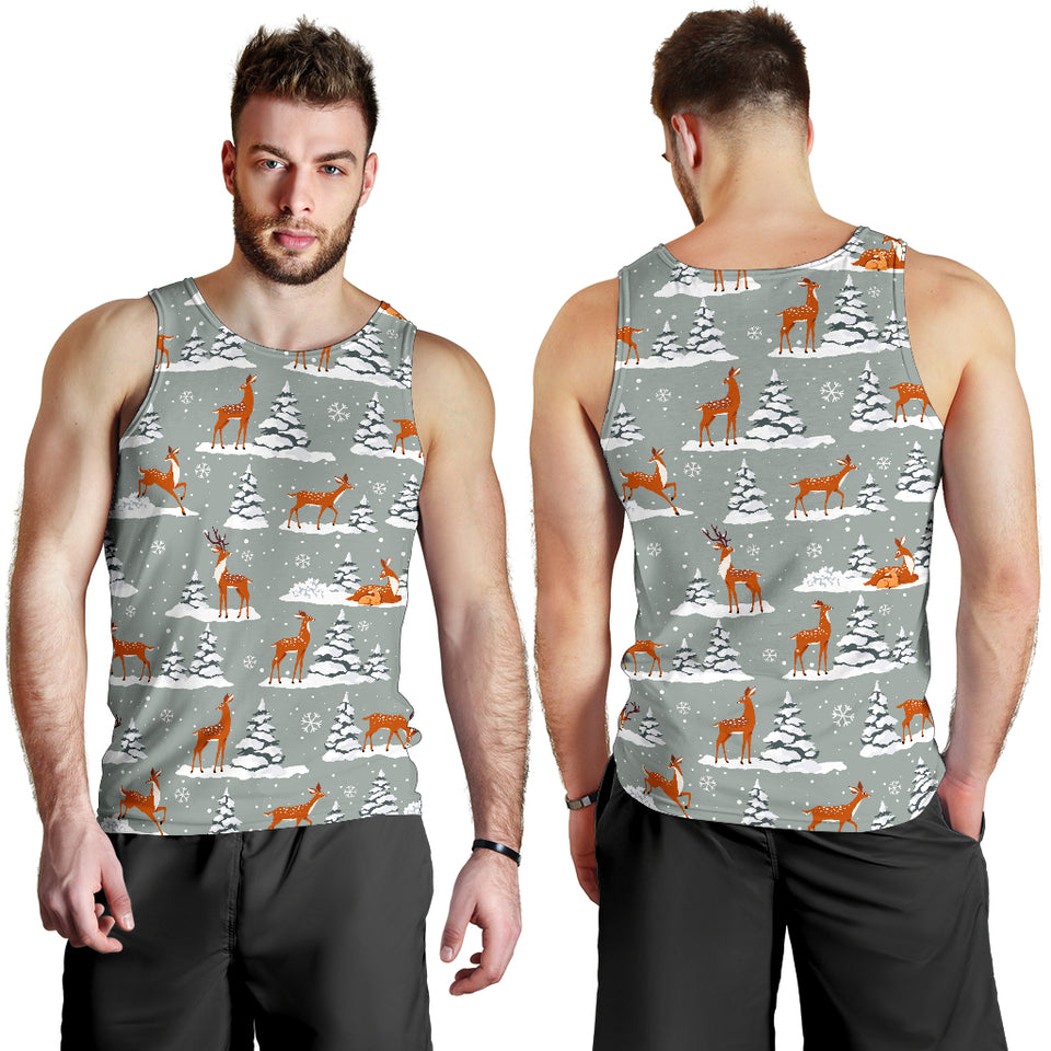 Beautiful deers Winter Christmas Men Tank Top