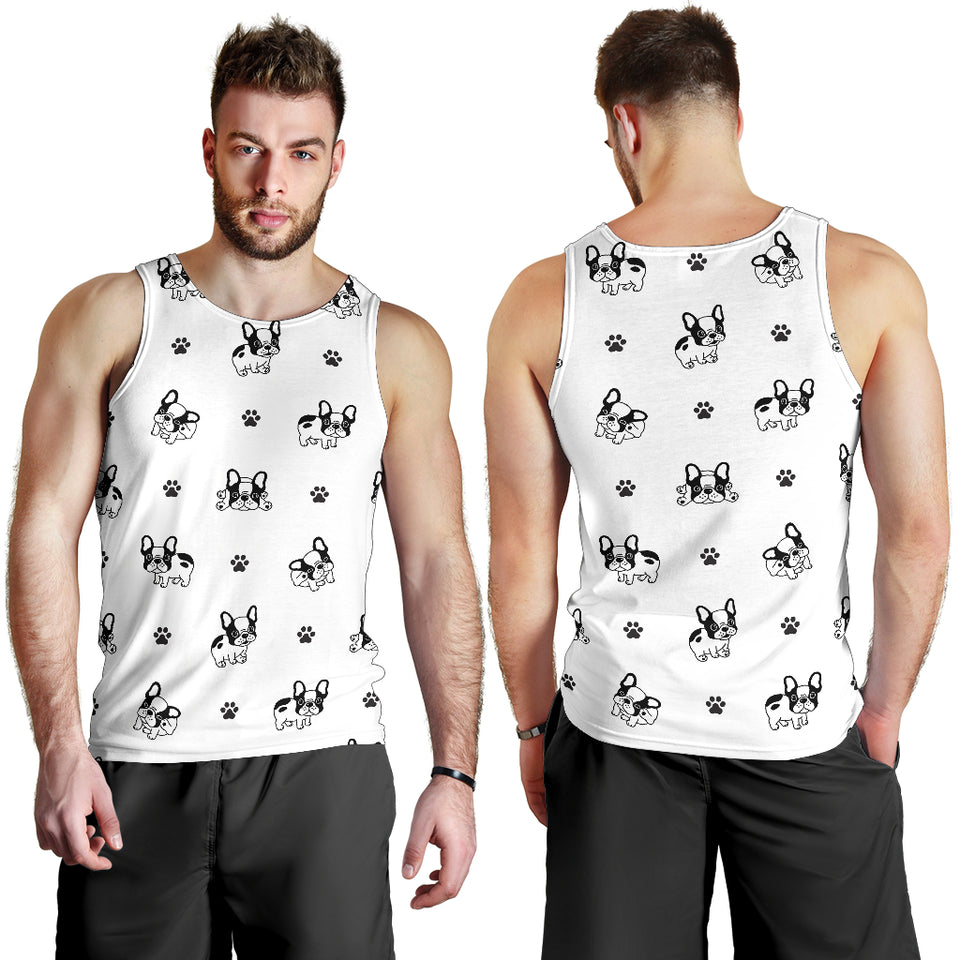 Cute french bulldog paw pattern Men Tank Top