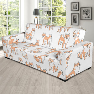 Shiba Inu Dog Pattern Sofa Slipcover