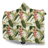 Heliconia Pattern Hooded Blanket