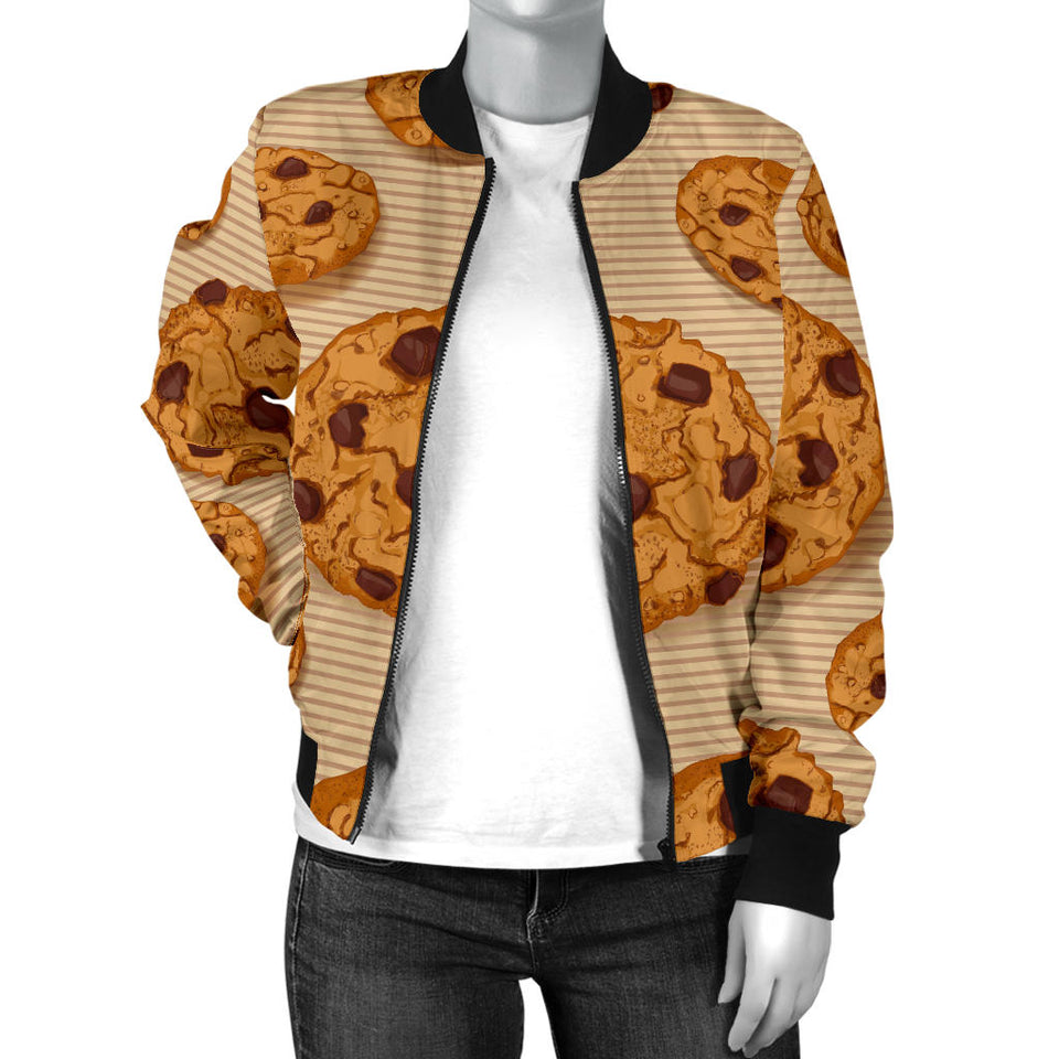 Cookie Pattern Women'S Bomber Jacket