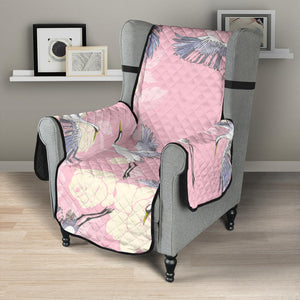 Japanese crane rose pattern Chair Cover Protector