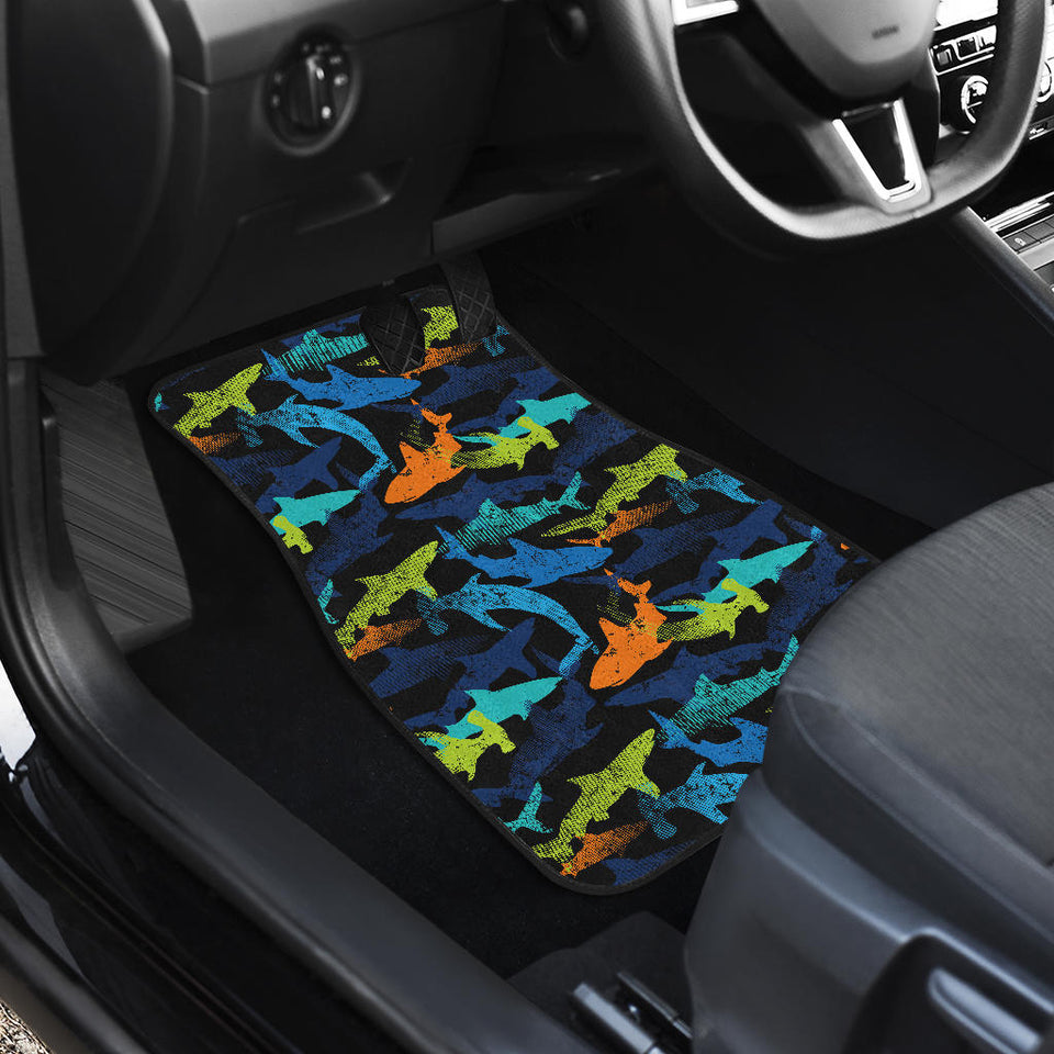 Colorful Shark Front Car Mats