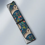 Raccoon Tropical Leaves Pattern Car Sun Shade