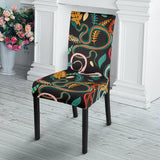 Colorful Snake Plant Pattern Dining Chair Slipcover