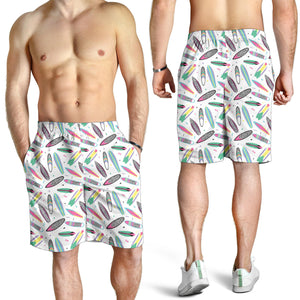 Surfboard Pattern Print Design 04 Men Shorts