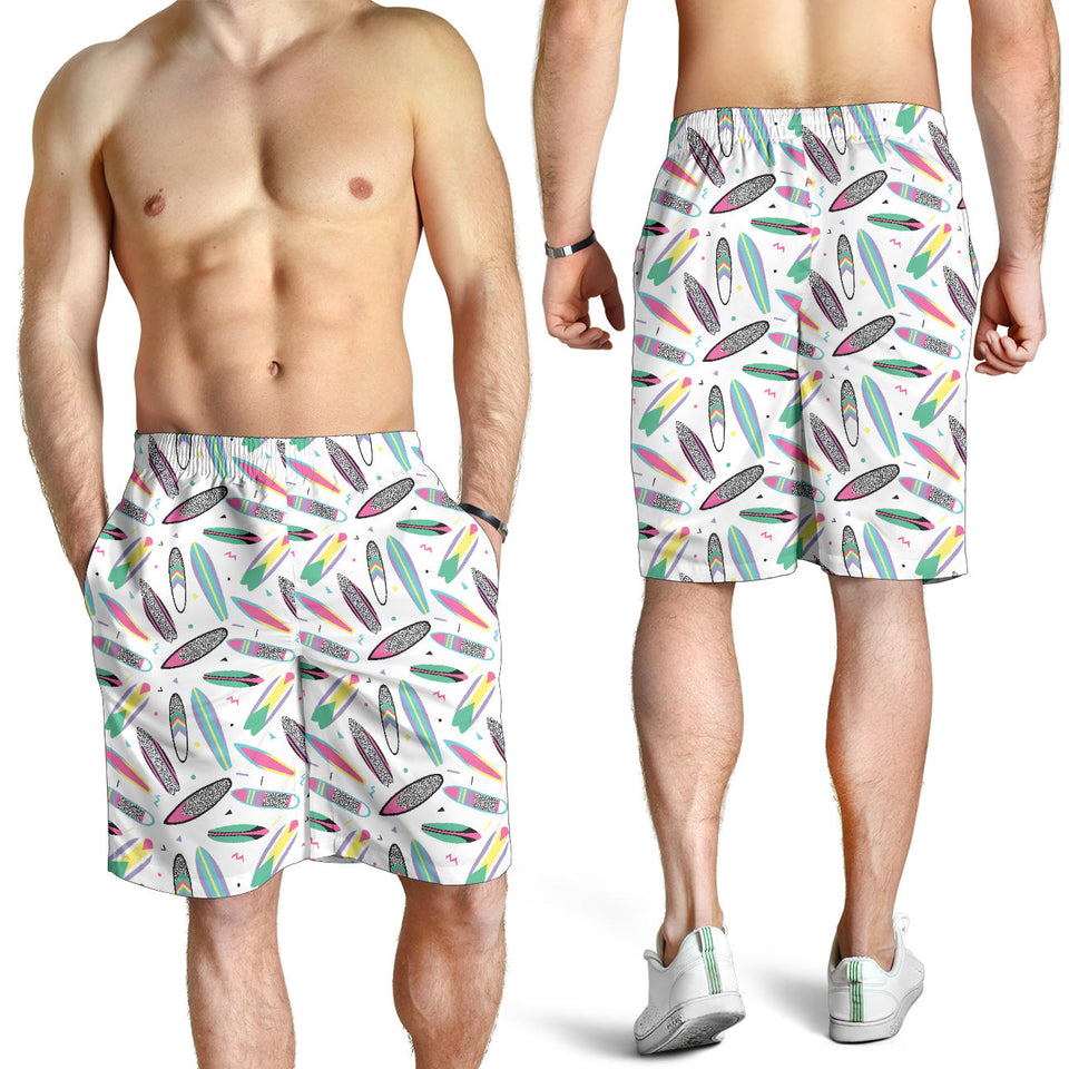 Surfboard Pattern Print Design 04 Men Shorts