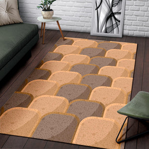 Bread Toast Pattern Print Design 04 Area Rug
