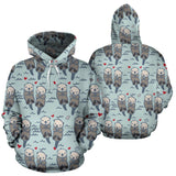 Lovely Sea Otter Pattern Men Women Pullover Hoodie