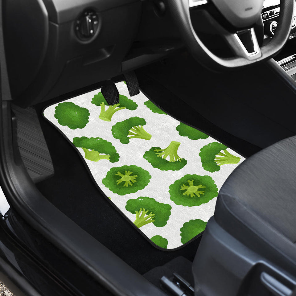 Cute Broccoli Pattern Front And Back Car Mats