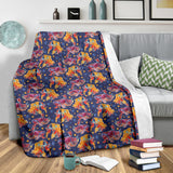 Goldfish Pattern Print Design 05 Premium Blanket