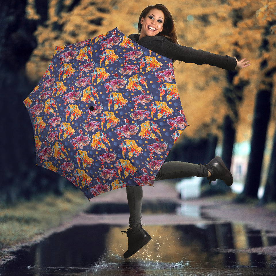 Goldfish Pattern Print Design 05 Umbrella