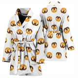 Pretzels Pattern Print Design 02 Women's Bathrobe