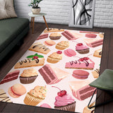 Cake Cupcake Sweets Pattern Area Rug