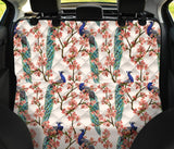 Peacock Tropical Flower Pattern Dog Car Seat Covers