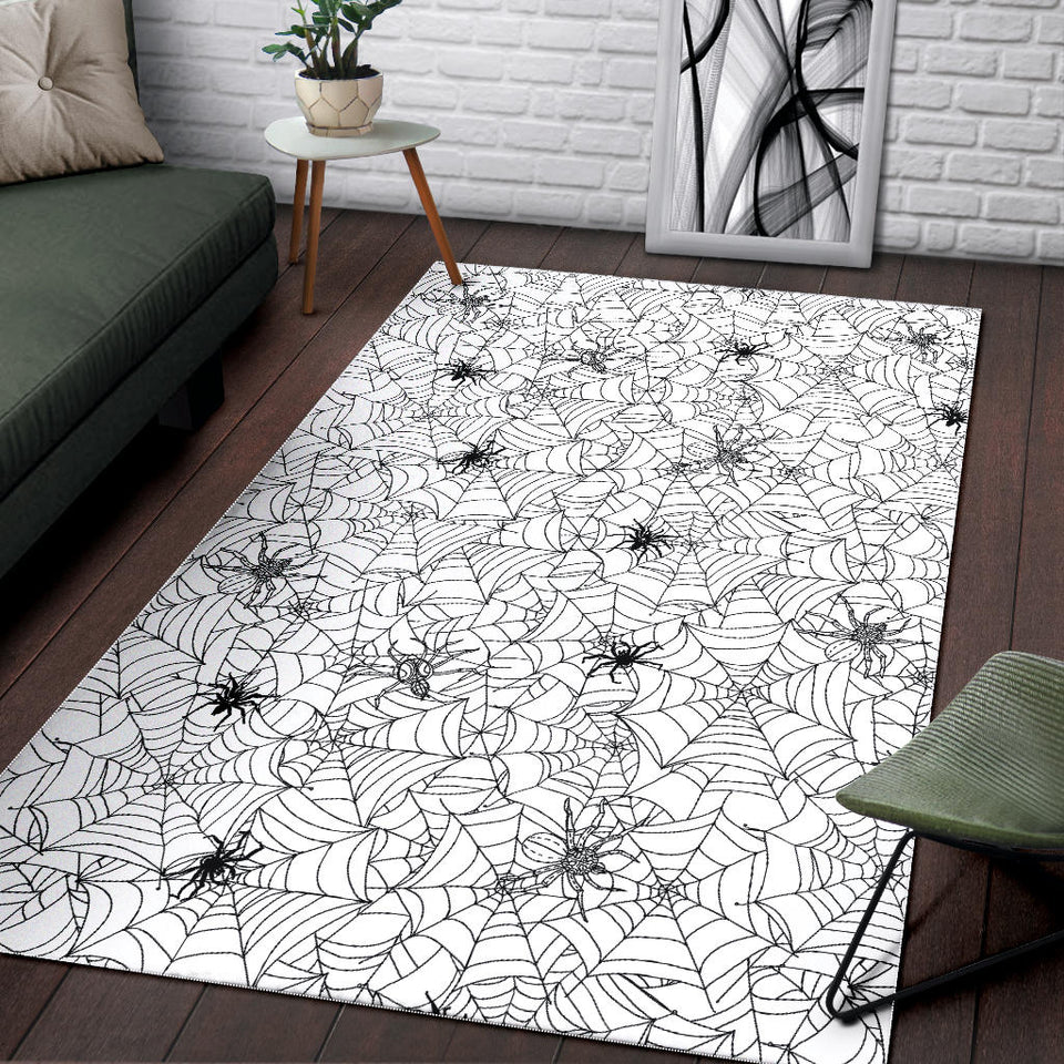 Spider Web Cobweb Pattern Area Rug