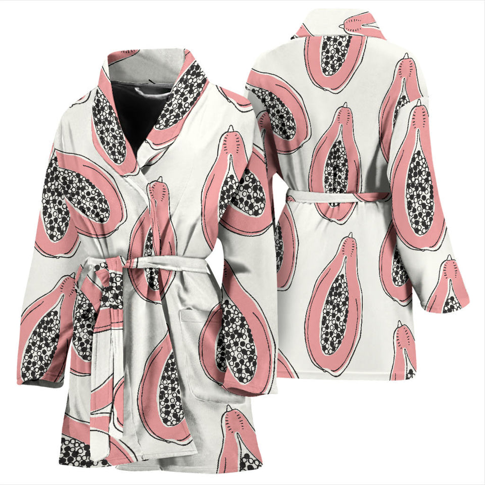 Papaya Pattern Women'S Bathrobe