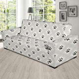 Dog Paws Pattern Print Design 03 Sofa Slipcover