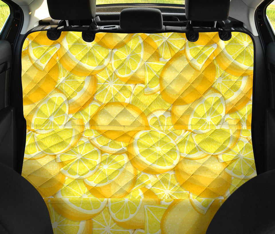 Lemon Pattern Dog Car Seat Covers