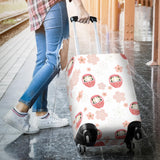 Daruma Japanese Wooden Doll Cherry Blossom Flower Pattern Luggage Covers