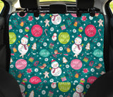 Snowman Bird Decorative Elements Christmas Pattern Dog Car Seat Covers
