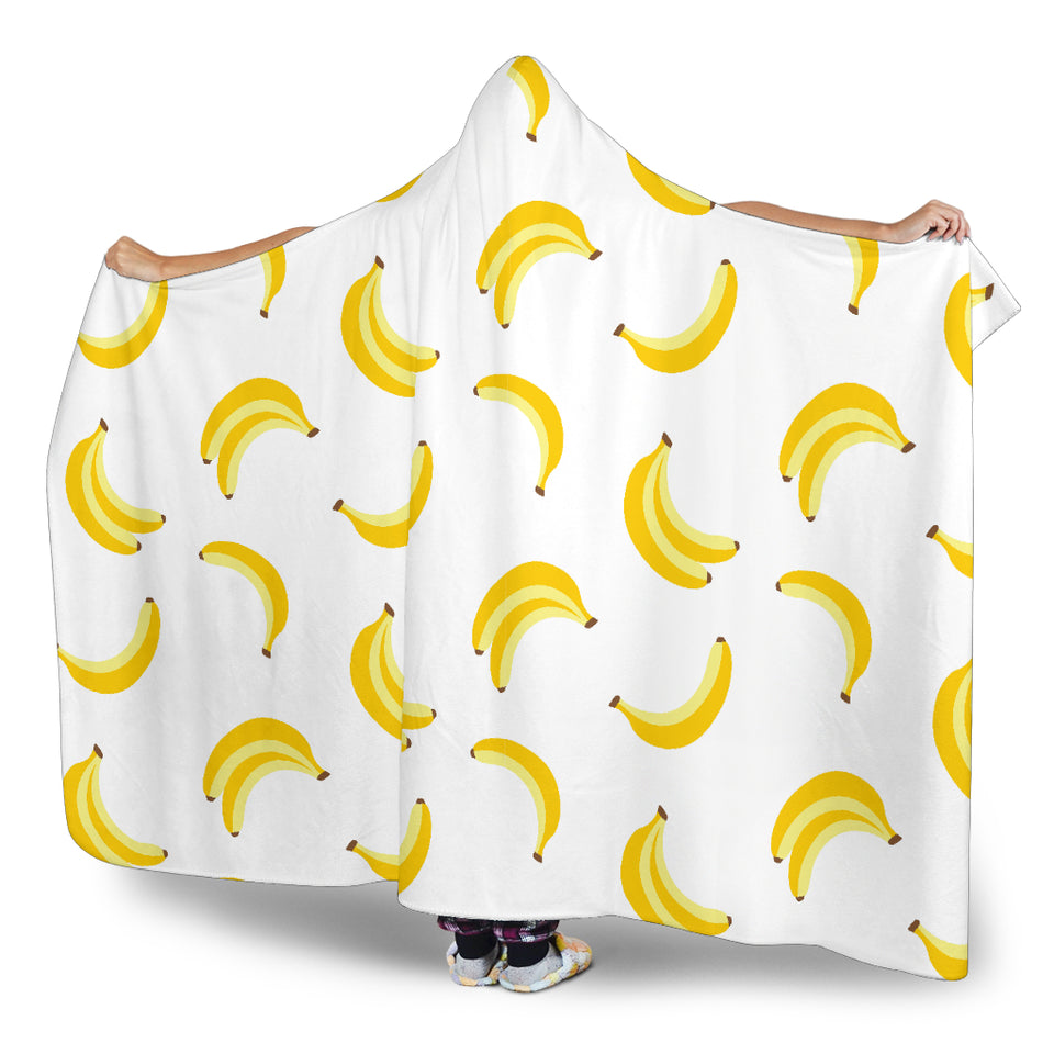 Banana Pattern Hooded Blanket