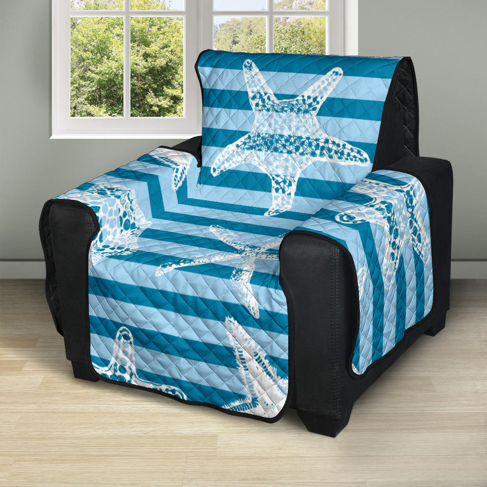 Starfish blue blackground Recliner Cover Protector